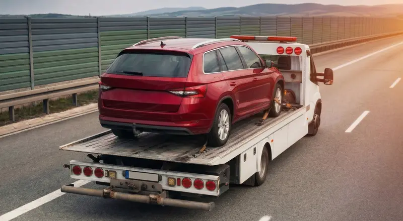 Guincho para carros em Anápolis – carro sendo carregado em plataforma
